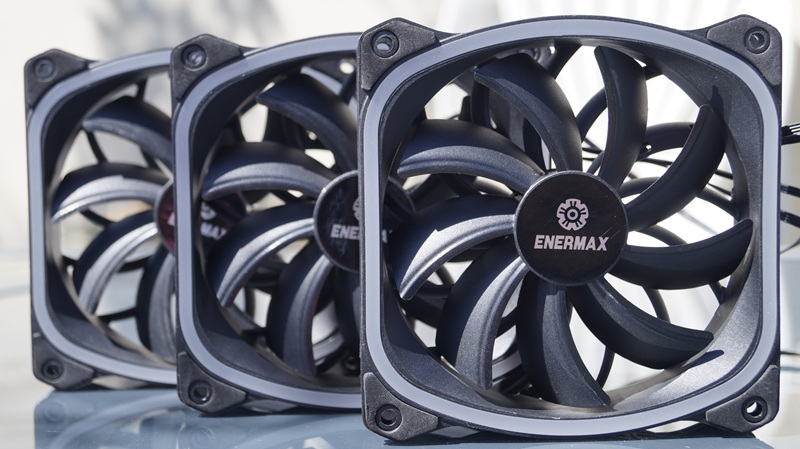 Three computer fans next to each other