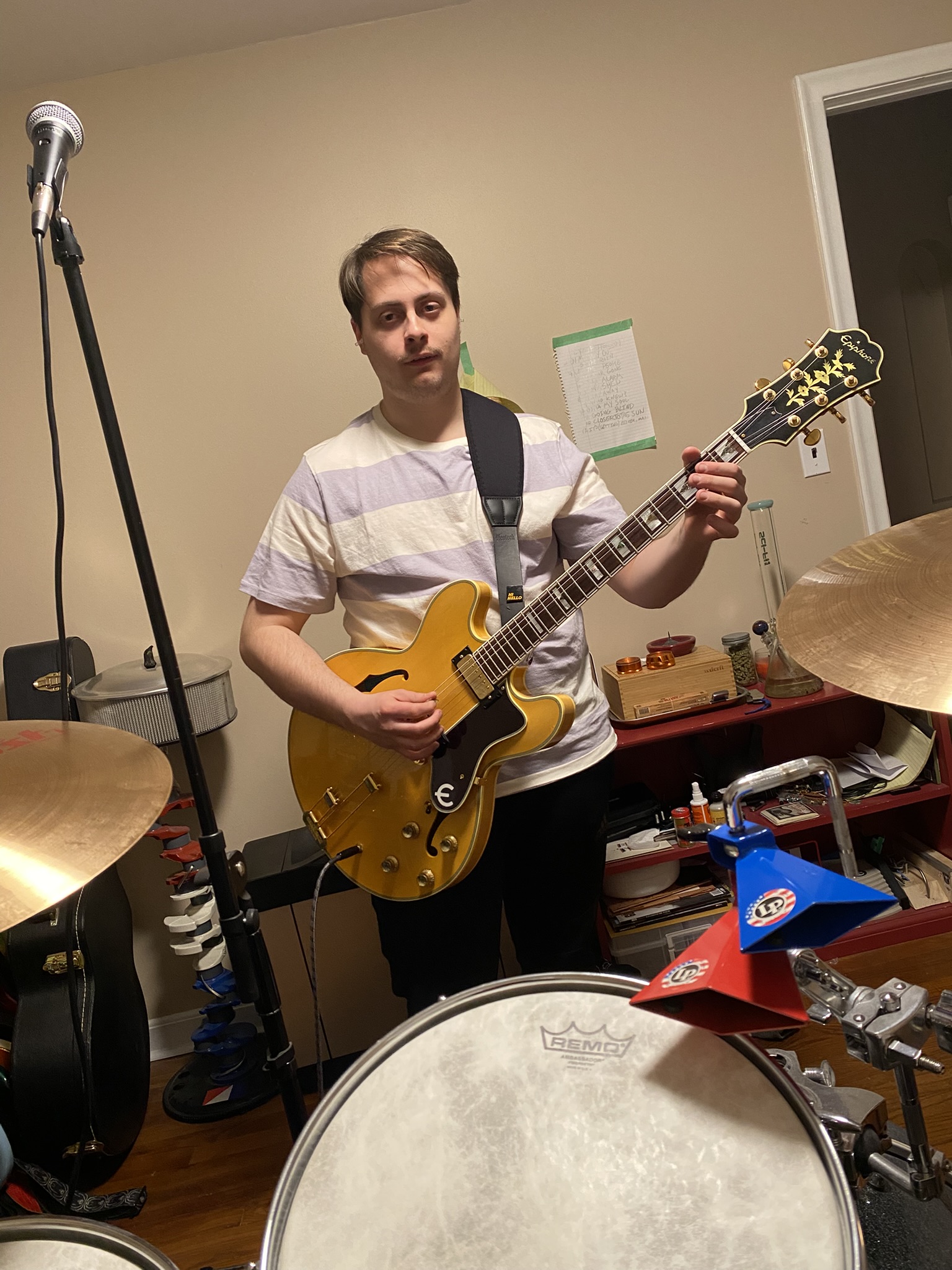 Someone playing guitar