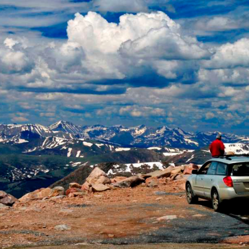 Picture on top of a mountain in Denver